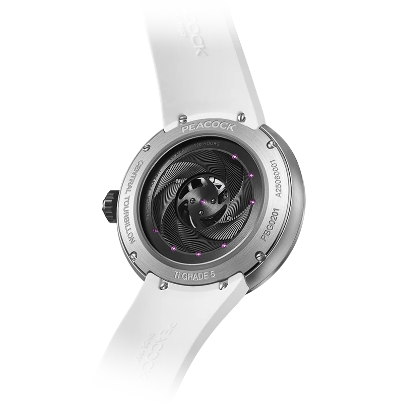 Peacock Black Hole Central Tourbillon Event Horizon Edition - Cosmic Titanium White