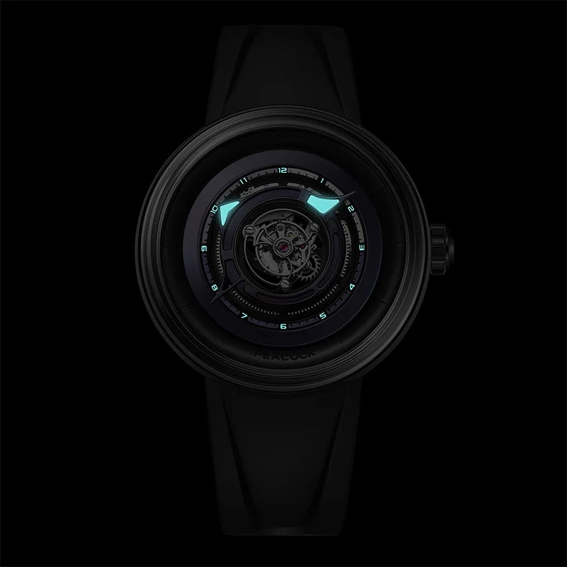 Peacock Black Hole Central Tourbillon Event Horizon Edition - Cosmic Titanium White