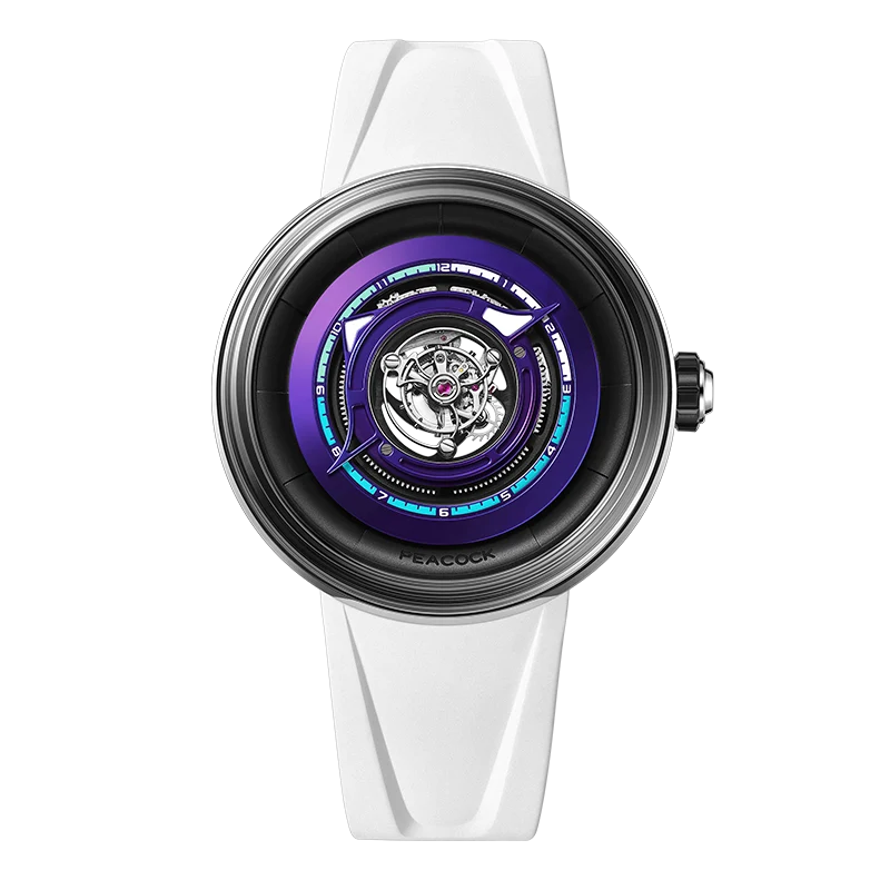 Peacock Black Hole Central Tourbillon Event Horizon Edition - Cosmic Titanium White