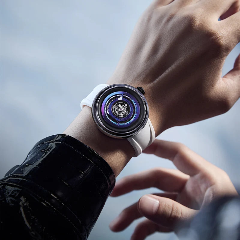 Peacock Black Hole Central Tourbillon Event Horizon Edition - Cosmic Titanium White
