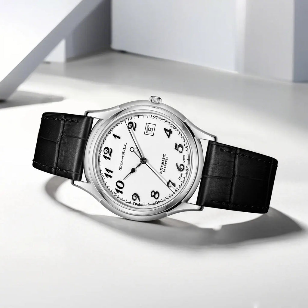 SEA-GULL Slim Enamel Dial - White/Silver