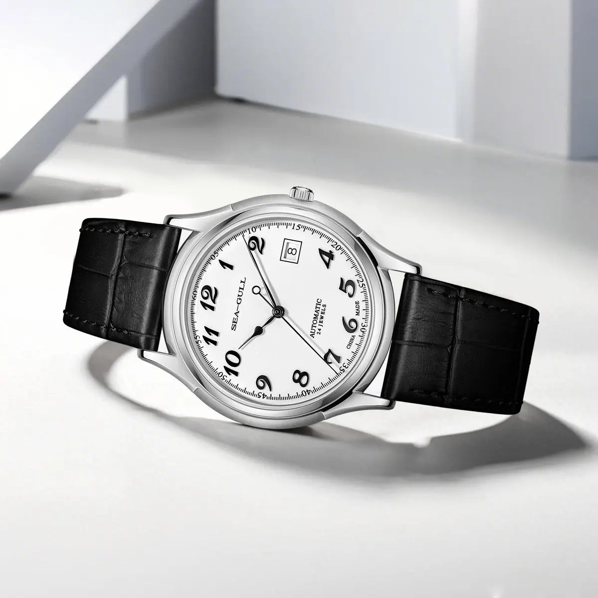 SEA-GULL Slim Enamel Dial - White/Silver