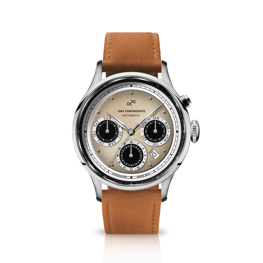AV86 1564 Chronodate Automatic – Steel / Off White