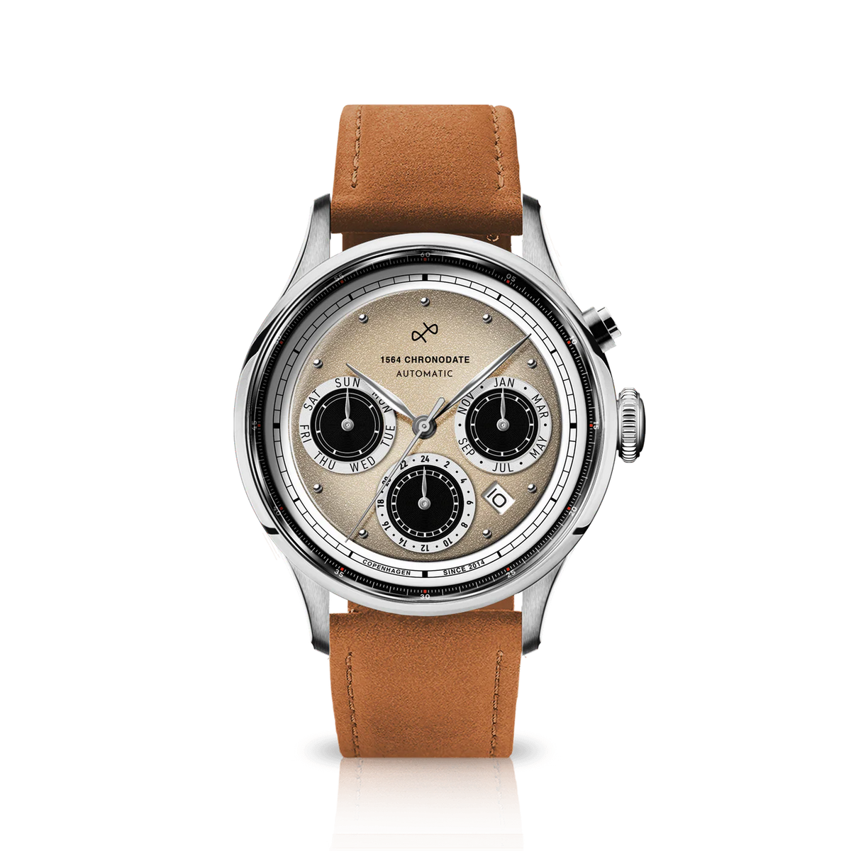 AV86 1564 Chronodate Automatic – Steel / Off White