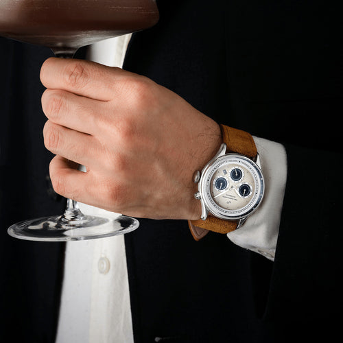 AV86 1564 Chronodate Automatic – Steel / Off White