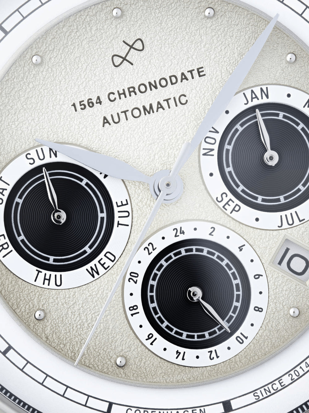 AV86 1564 Chronodate Automatic – Steel / Off White