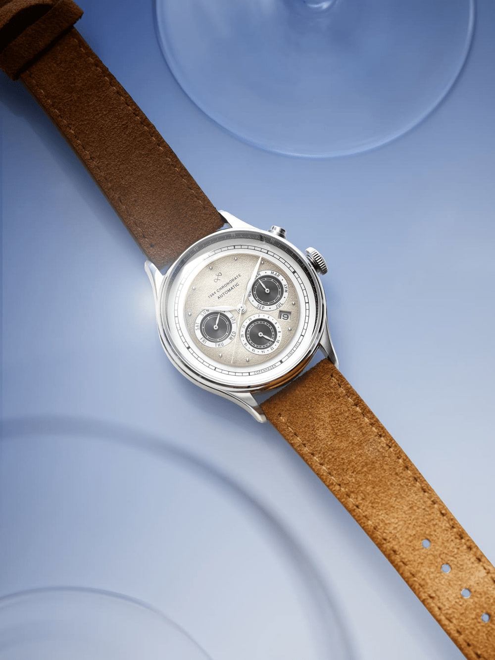 AV86 1564 Chronodate Automatic – Steel / Off White