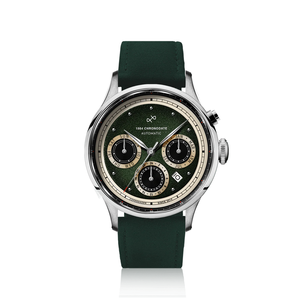AV86 1564 Chronodate Automatic – Steel / Garnish Green Limited Edition