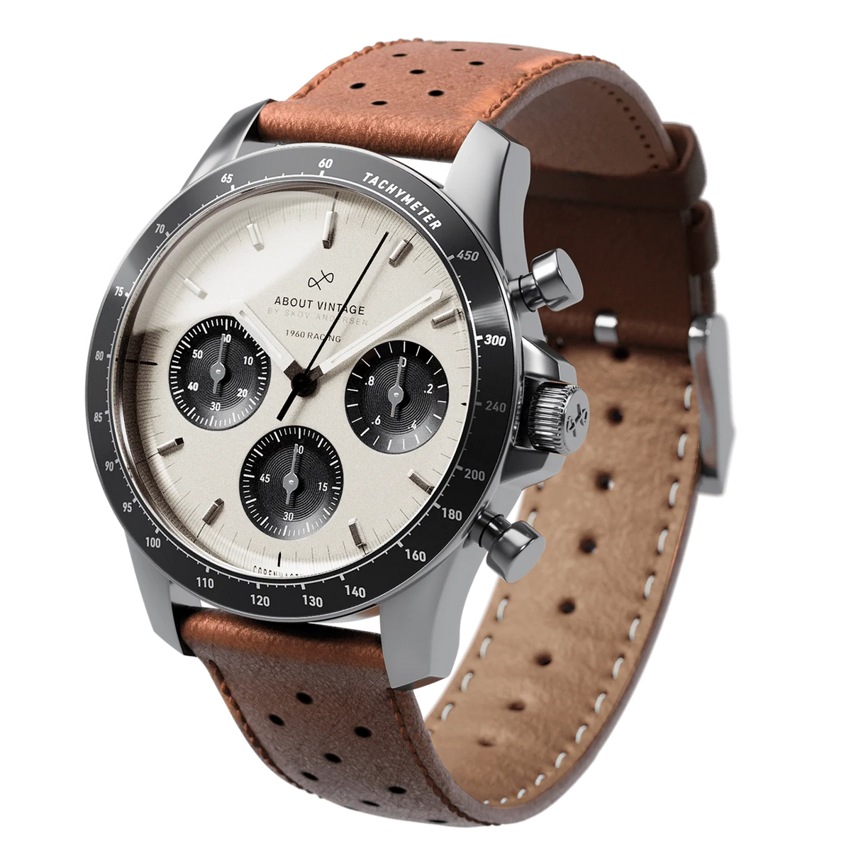 AV86 1960 Racing Chronograph – Steel / Off White & Black