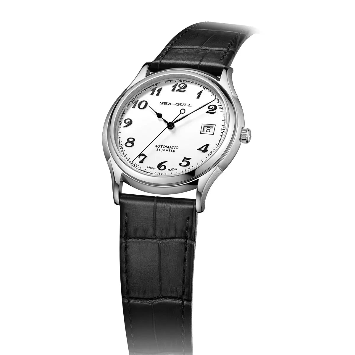 SEA-GULL Slim Enamel Dial - White/Silver