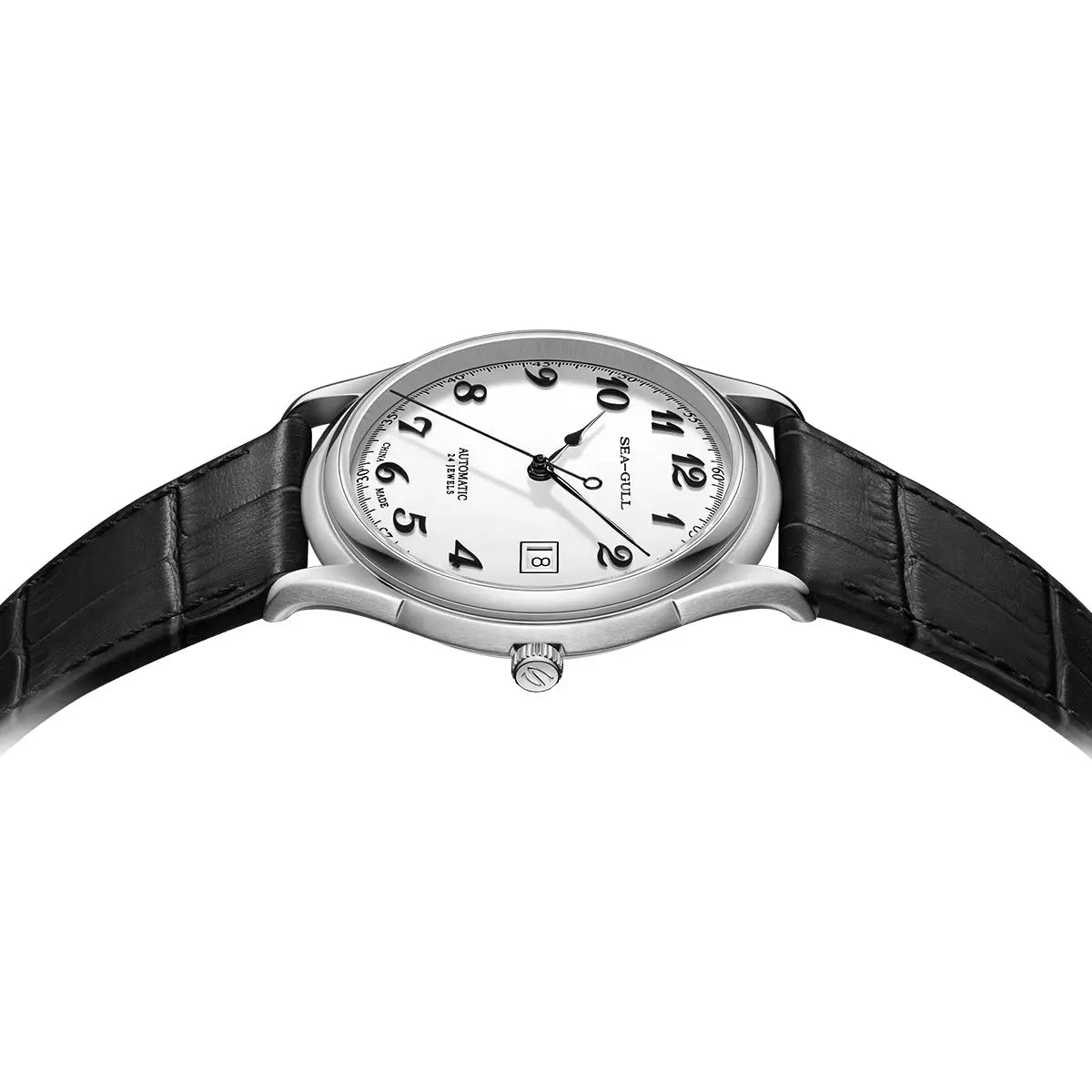 SEA-GULL Slim Enamel Dial - White/Silver