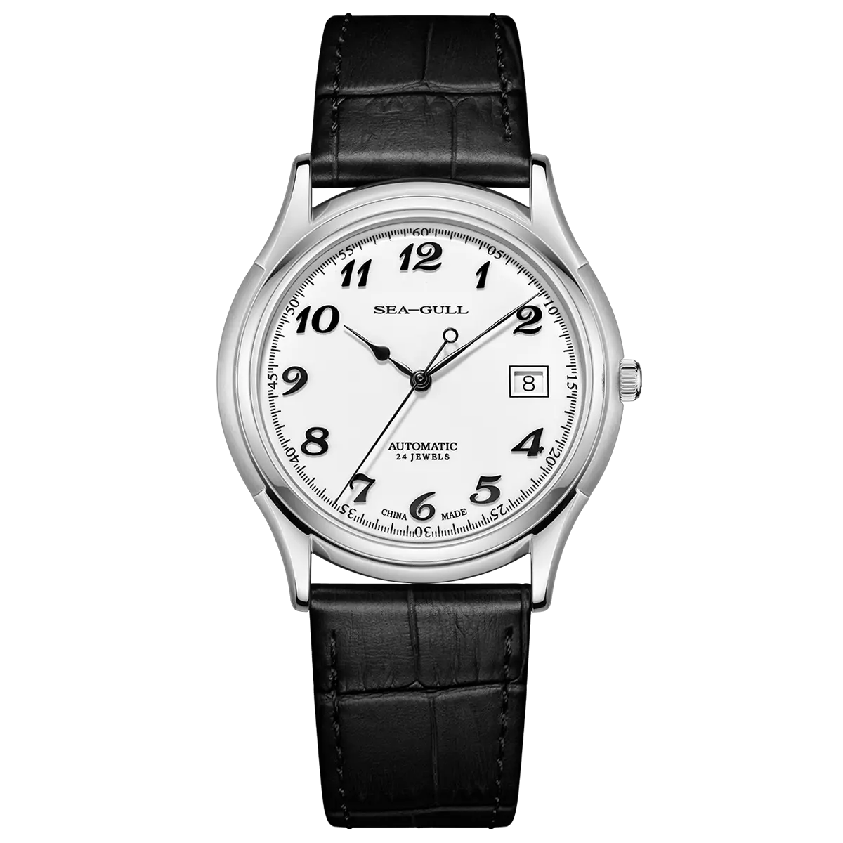 SEA-GULL Slim Enamel Dial - White/Silver