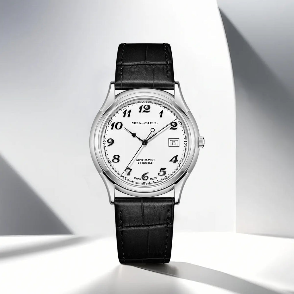 SEA-GULL Slim Enamel Dial - White/Silver
