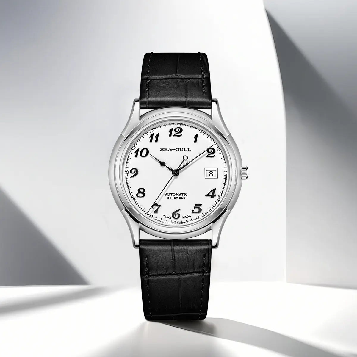 SEA-GULL Slim Enamel Dial - White/Silver