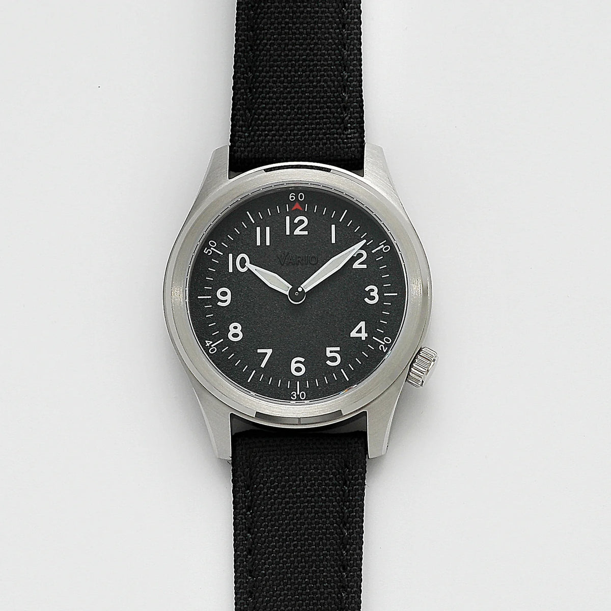 VARIO 1945 A-11S Solar Quartz Field Watch – Raven Black