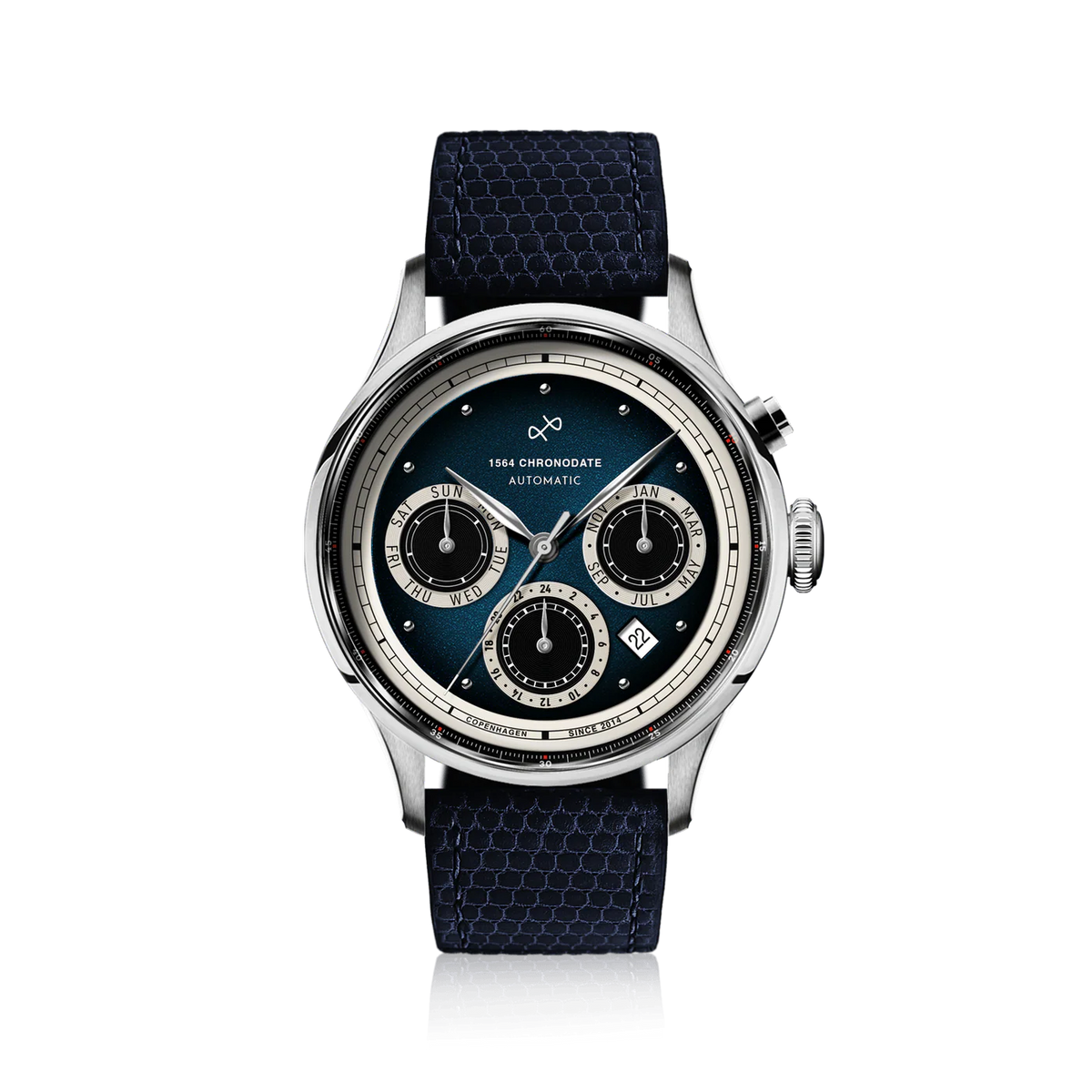 AV86 1564 Chronodate Automatic – Steel / Blue
