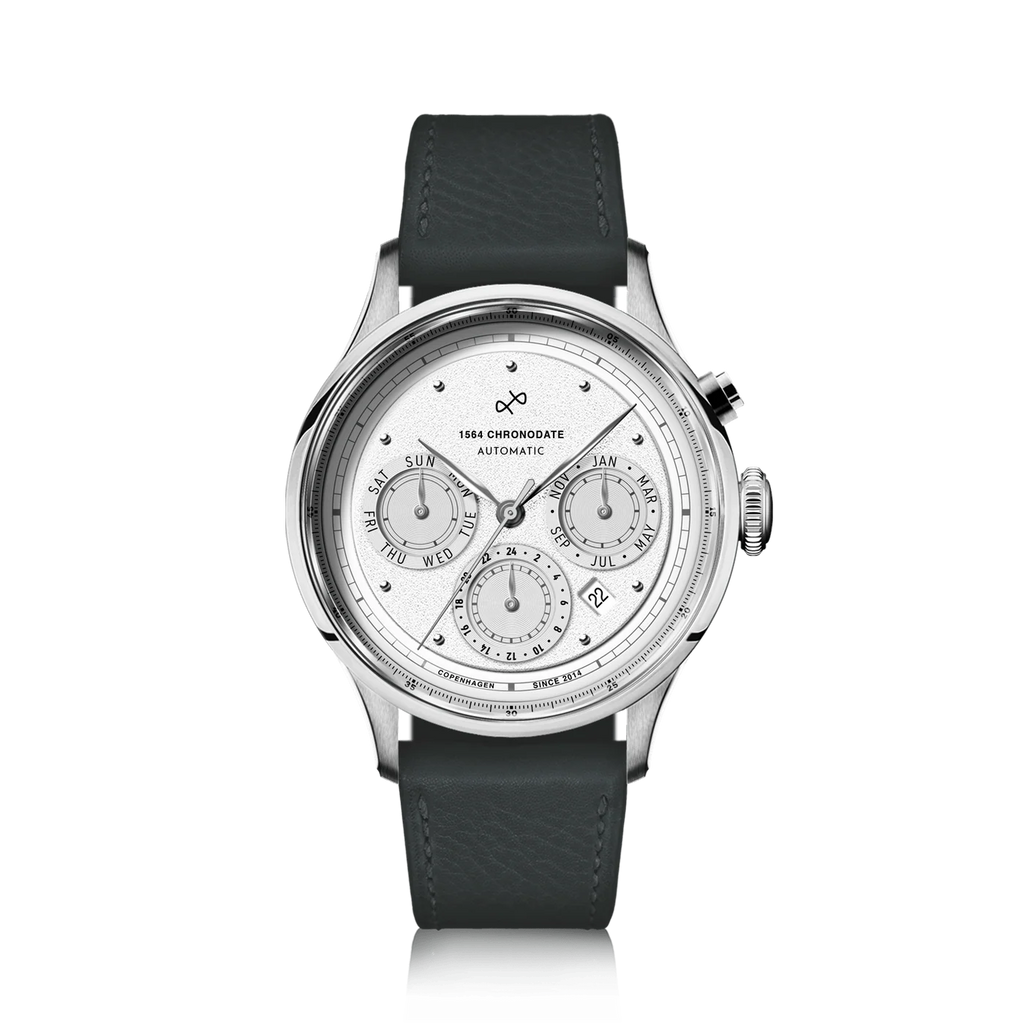 AV86 1564 Chronodate Automatic – Steel / White