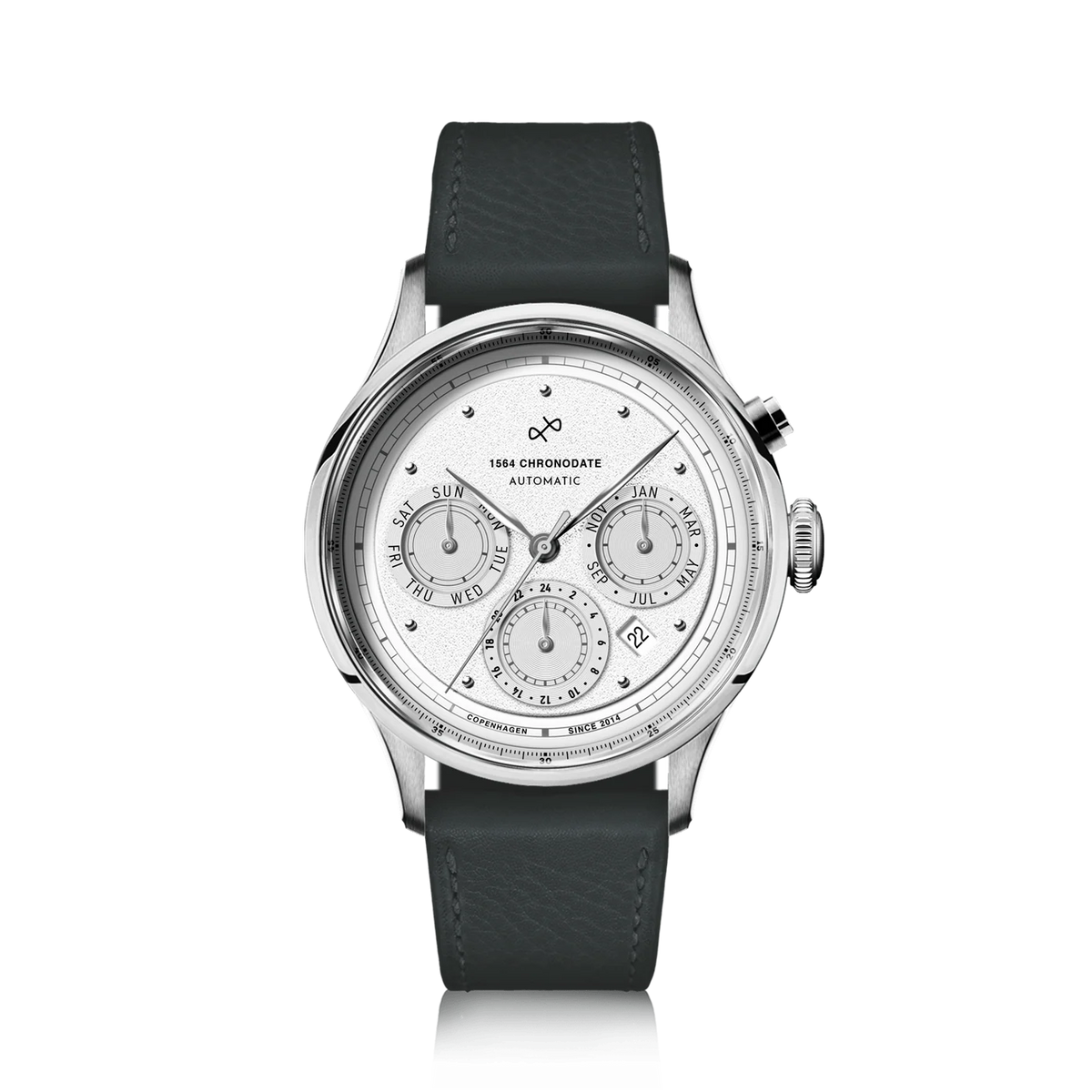 AV86 1564 Chronodate Automatic – Steel / White