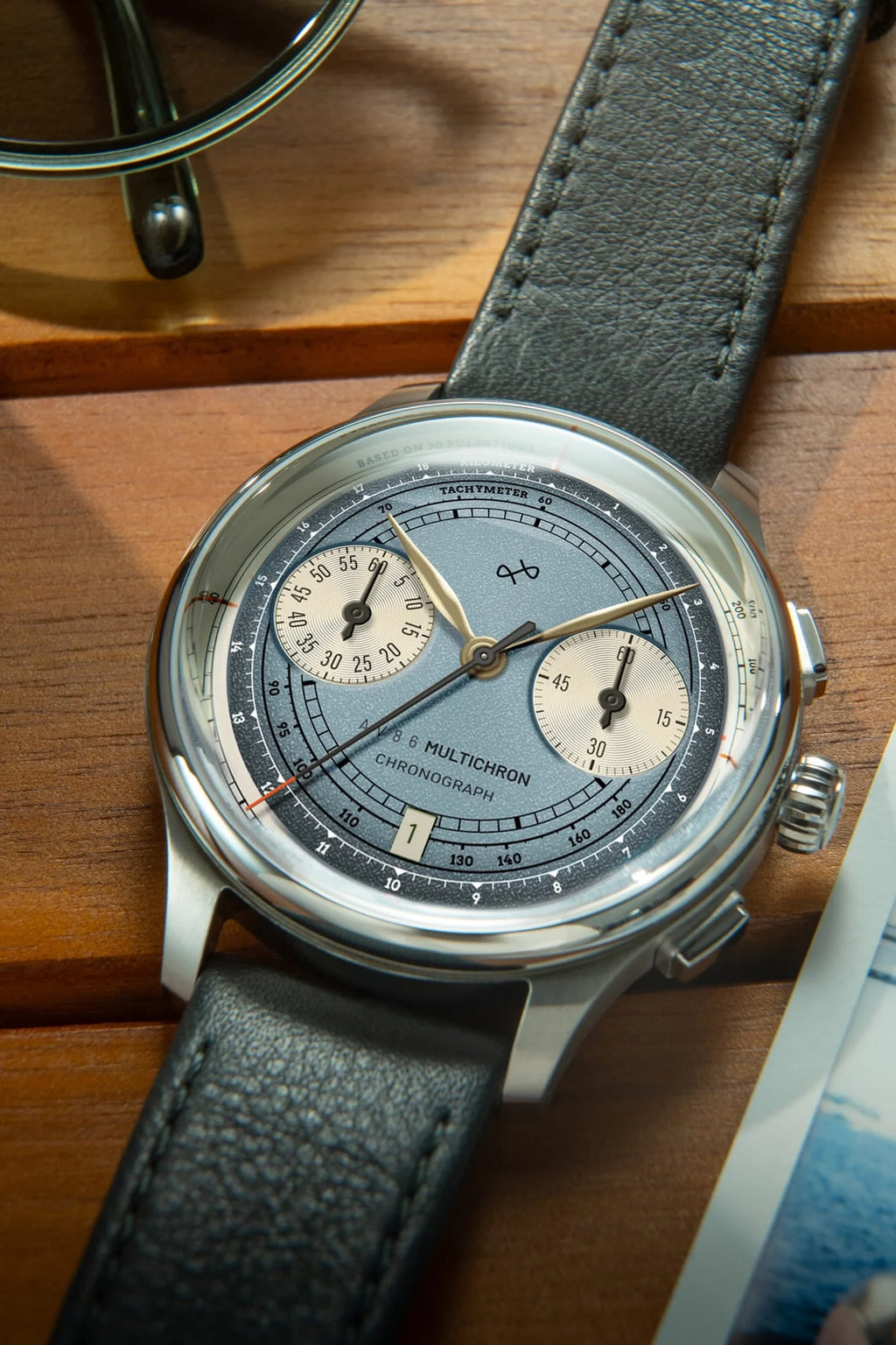 AV86 1934 Multichron – Steel / Sky Blue