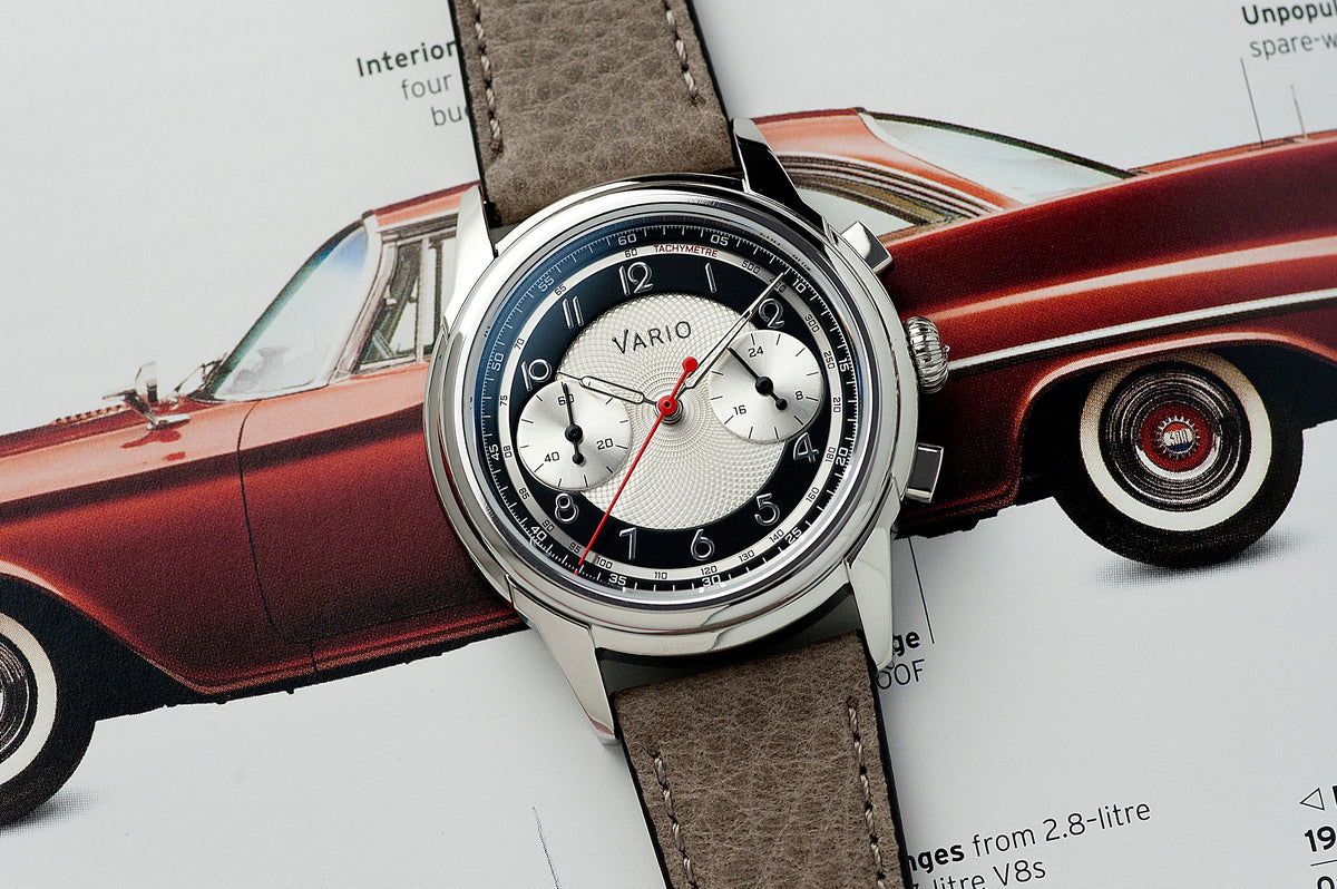 VARIO Empire Tachymètre Chronograph – White Tuxedo