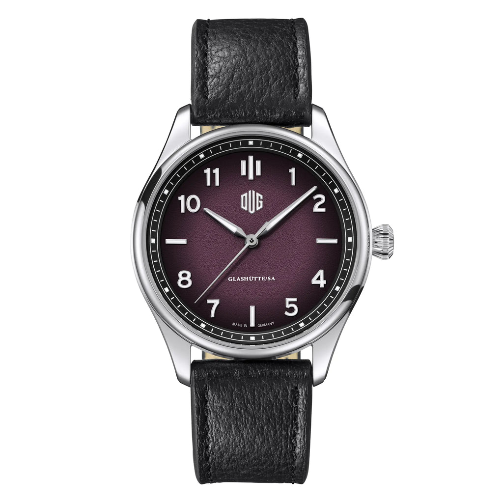 DUG Glashütte Purist Typ 2 - Burgundy Red