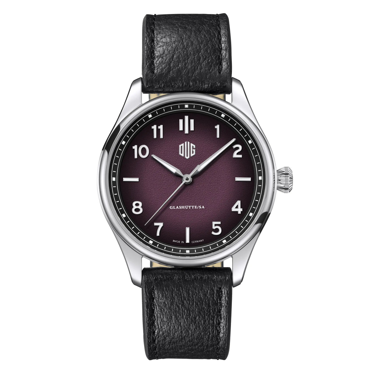 DUG Glashütte Purist Typ 2 - Burgundy Red