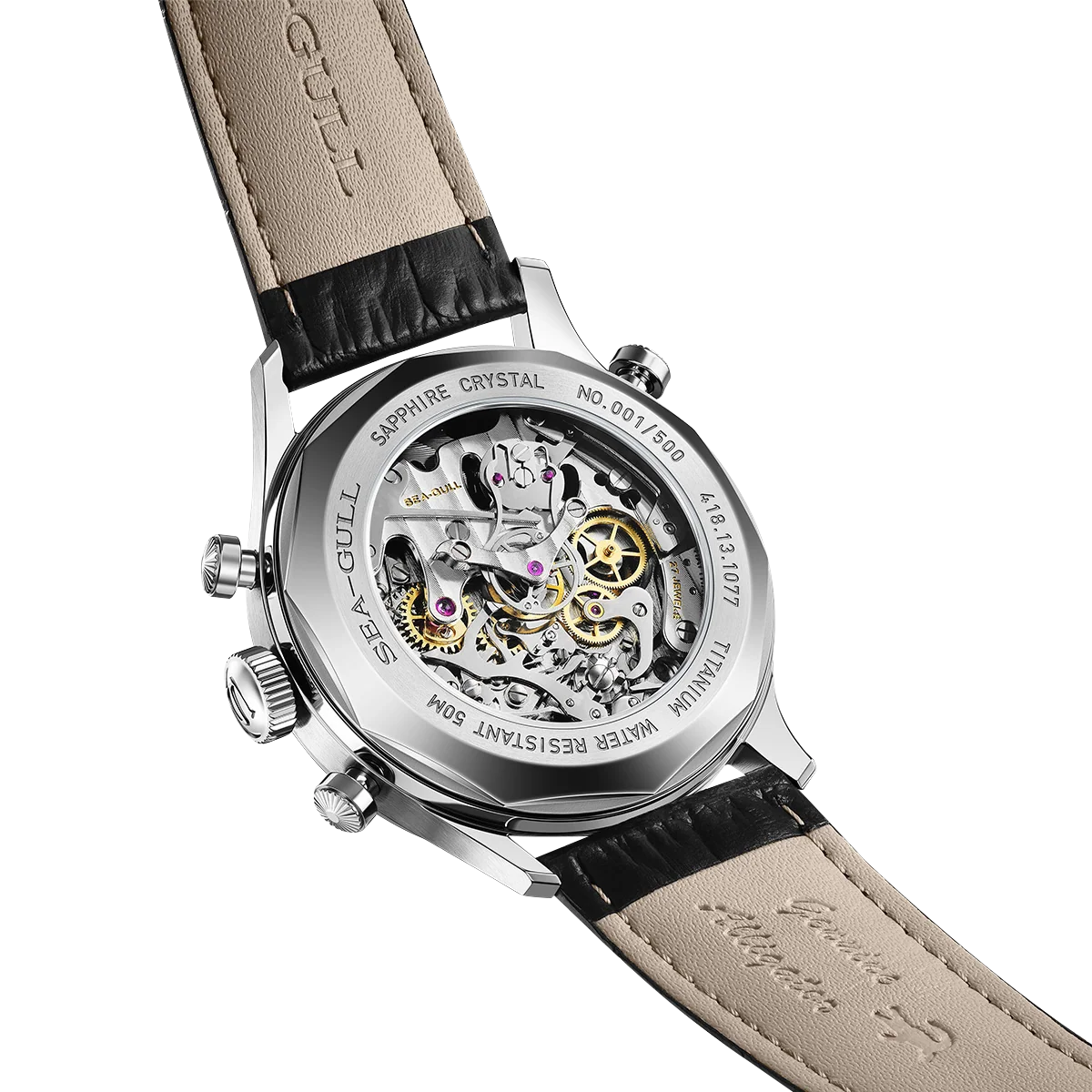 SEA-GULL 70th Anniversary Rattrapante Chronograph - White
