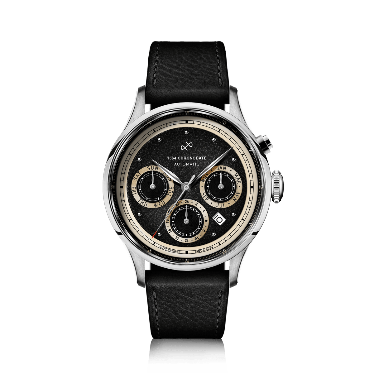 AV86 1564 Chronodate Automatic – Steel / Black