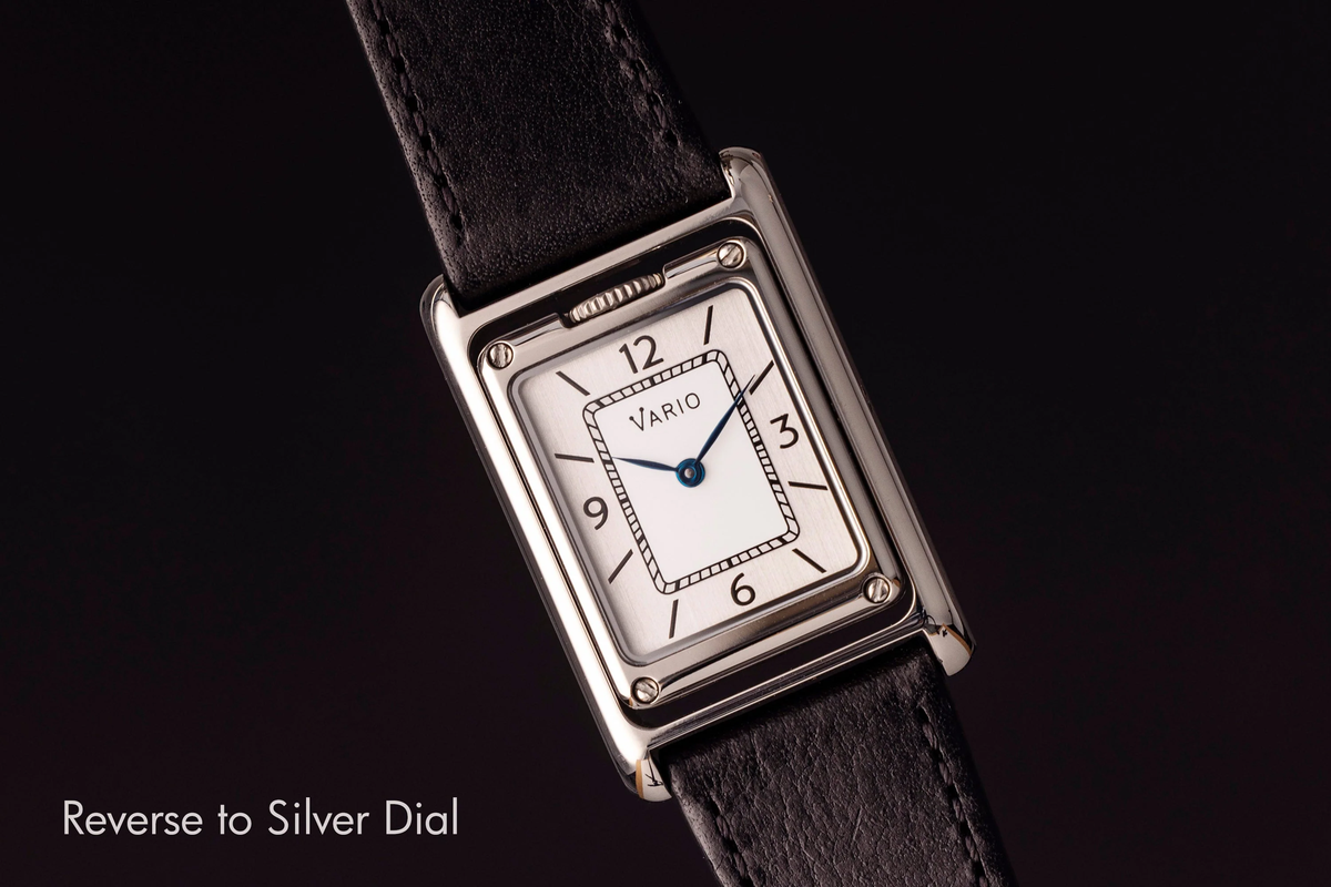 VARIO VERSA Reversible Dual Time – Silver / Black